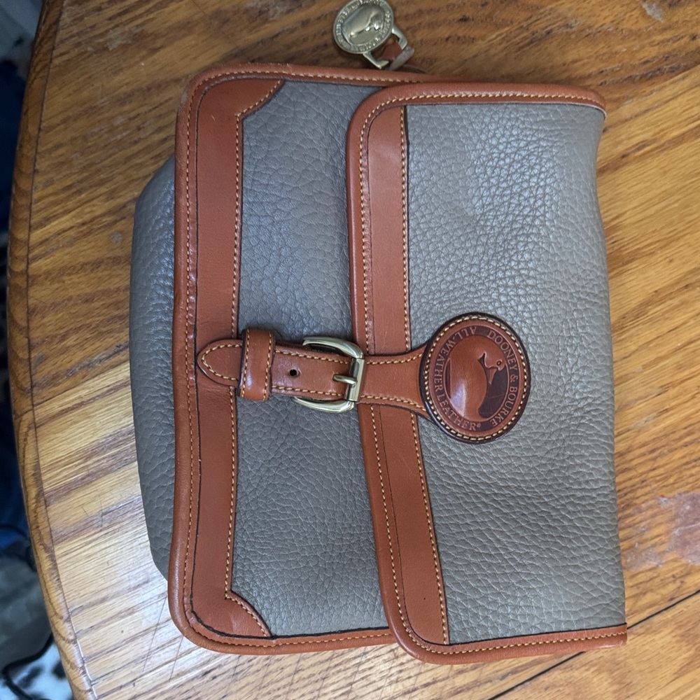 Dooney & Bourke Taupe and Tan Leather Bag
